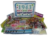 70th Birthday Gift Basket Box 1943 - Retro Nostalgic Candy