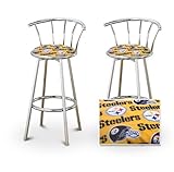 2 Pittsburgh Steelers NFL Football Themed Specialty / Custom Chrome Barstoo ....