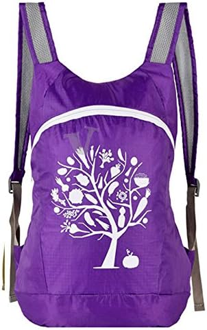 Evaric 2016 New Super Thin and Light Waterproof Backpack Travel Bag Foldable Bags Purple