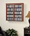 Double Floating Wall Media Storage in Cherry with Black Finish PREPAC CFW-0349