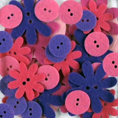 Favorite Findings, Fresh Flowers Blumenthal Lansing 48-Piece Big Bag of Felt Buttons