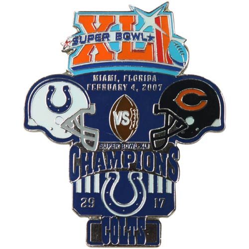 Indianapolis Colts Super Bowl XLI Collectors Pin
