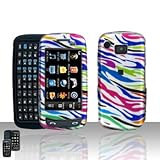 Pink Green Blue Color Zebra Design Rubberized Leather Touch Snap on Hard Co ....