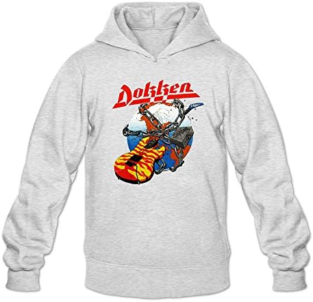 MENEO Men's Dokken Logo Hooded Shirt Ash S