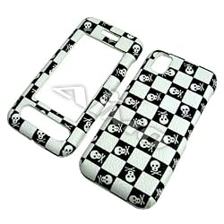 Samsung Instinct M800 Snap On Fabric Protector Hard Case Image Cover Skull