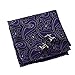 EEF1B07-08 Mens Style Microfiber paisleyed Pocket Square Cufflinks Set By Epoint