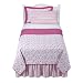 Tiddliwinks Pi/Gn Cir/Strp Quilt & Sham - Full
