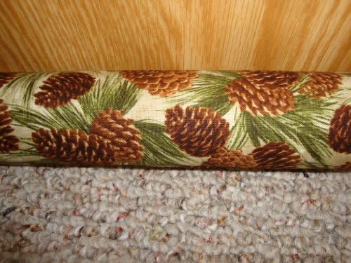 Door Draft, Light, Dust Stopper Natural Fragrant Balsam, Many Colors &amp; Sizes - Quality USA Made (3" x 32", Pine Cones)