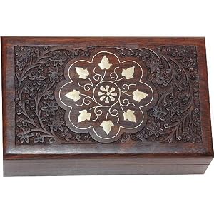 Jewelry Boxes Cases Handmade Wood Carving (wc447a)