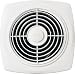 Broan 509 180 CFM 6.5 Sones Through Wall Ventilation Fan, White Square Plastic Grille