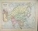 Antique Map Colour C1880 Asia Pacific Ocean Indian