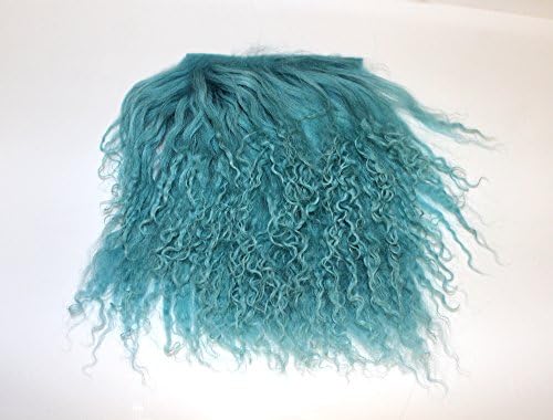Aqua Tibetan Lamb Wool Mohair 6X6 square Doll Making Fairy Hair Wig Beautiful fur full soft