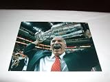 Joel Quenneville Autographed Chicago Blackhawks Stanley Cup 8x10 Photo W/PROOF, Picture of Joel Signing For Us