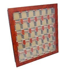 Uhrenvitrine Wandvitrine f�r 30 Uhren light burl 2102