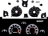 98-03 Mazda Miata w/ Tach Black/white Light Glow Gauge