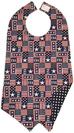 USA Patchwork Adult Bib - Tuxedo Cut - Reversible