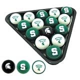 Michigan State Spartans College Logo Pool Balls Set