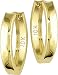 10K Yellow Gold Oval Huggie Earrings