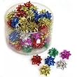 100 Metallic Gift Star Bows 1" Jewelry Box Gift Boxes