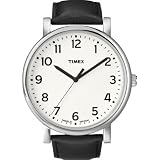 [タイメックス]TIMEX モダンイージーリーダー ホワイトダイアル ブラックレザーストラップ T2N338 メンズ 【正規輸入品】