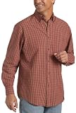 IZOD Mens Long Sleeve Corded Poplin Plaid Woven Shirt