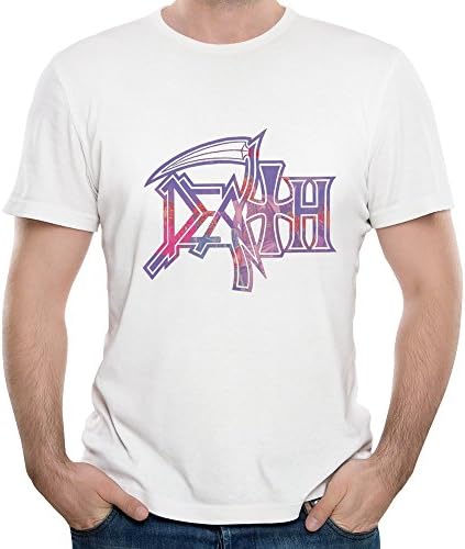 Hagow Mens Death Band Chuck Schuldiner Tshirts White L