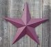 16 Inch Amish Painted Metal Tin Barn Star - Solid Burgundy. Accent Your Country Home and Garden Decor with These Primitive Collectible Metal Tin Barn Stars. Create the Perfect Primitive Rustic Setting. Buy Your Barn Stars From an Amish Barn Star Crafter.