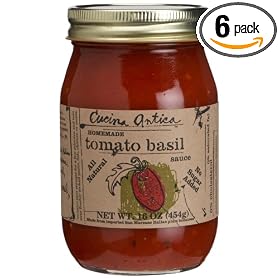 Cucina Antica Tomato Basil Sauce, 16-Ounce Jars (Pack of 6)
