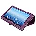Evecase Leather Folio Stand Case Cover with Magnetic Closure for E-Fun Nextbook NX700QC16G and Nextbook Ares 7 Tablet (2015 Model NXA7QC132) - Purple