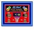 Game On Large Basketball Blue Personalized Print