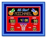 Game On Large Basketball Blue Personalized Print