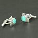 Franki Baker Turquoise and Silver Cufflinks
