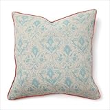 Illusion Tuscan Pillow in Aqua Gate with Red [Set of 2]