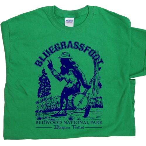 Bluegrassfoot Folk Rock T Shirt Bigfoot Bluegrass T Shirt Vintage Banjo Funny Tee Shirtmandude T Shirts