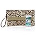 BMC Womens Ultra Thin Faux Leather Mixed Design Animal Print Clutch Handbag