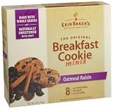 51jpTsgLiyL. SL160  Erin Bakers Breakfast Cookie Minis Oatmeal Raisin, 8 Count Boxes