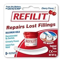 Refilit Temporary Cement Exclusively For Lost Fillings, Cherry Flavor, 2g Blister Pack (Pack of 6)