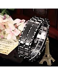 Youyoupifa Black Dial Long Lasting Shockproof Army Style LED Bracelet Watch£¨Men£©