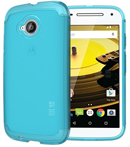 TUDIA Ultra Slim LITE TPU Bumper Protective Case for Motorola Moto E (2nd Generation, 2015) (Teal)