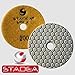 Stadea DPPD04SPRA200G1P Dry Marble Diamond Polishing Pad for Marble Granite Glass Travertine Concrete Stone Sanding Polishing with 4-Inch Grit 200