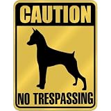 New  Caution : Miniature Pinschers - No Trespassing  Parking Sign Dog