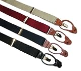 Geoffrey Beene Mens  Basket Weave Solid Brass Suspender