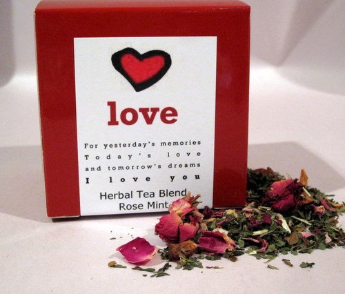LOVE - Rose Mint Herbal Blend - Share the LOVE for Valentine