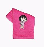 Personalised Embroidered Pink Face Cloth DORA THE EXPLORER