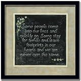 Footprints on our Heart Gift Sign Art Print~FRAMED