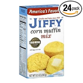 Jiffy Muffin Mix Corn, 8.5-Ounce Boxes (Pack of 24)