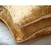 Gold Shimmer - Decorative Pillow Covers - Velvet Pillow Cover with Handmade Bead Border