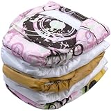 Kushies 5 Pack Reusable Ultra-lite Diapers for Infants, Girl