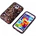 Galaxy S5 Case, EC™[3 Layers Design] Real Tree Camo Hybrid Hard Soft Combo Shock-Absorption Bumper Back Case Cover Protector for Samsung Galaxy S5 i9600 (Purple)