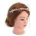 KimmyKu Bridal Headband Headpieces Gold Hair Vine Headpiece Hair Accessories Rhinestone Crystal Pearl Leaf Flower Hair Comb PinsClips